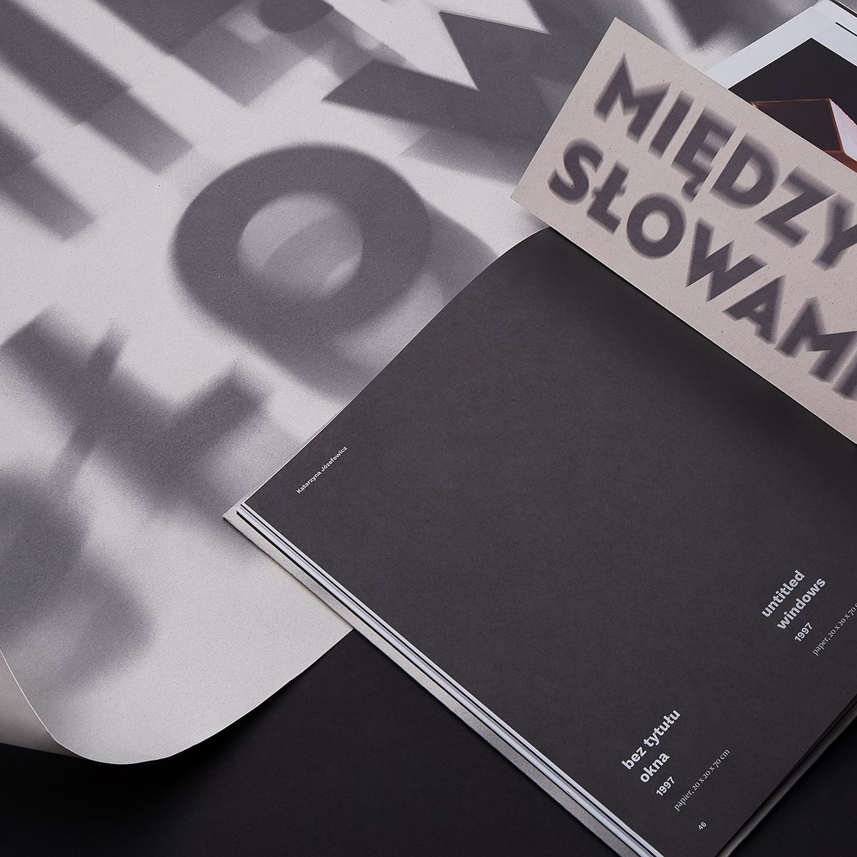 Design of a monograph dedicated to Katarzyna Józefowicz, created on the occasion of the exhibition Between the Words.