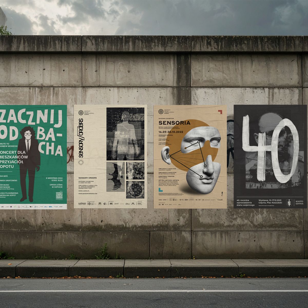 Over the years, I have created numerous visual identities, outdoor campaigns, posters, and promotional materials for cultural events. Below is a selection of these projects.