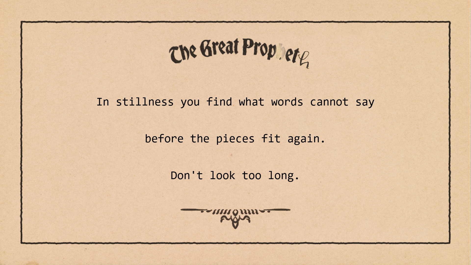 Example Fortune Card