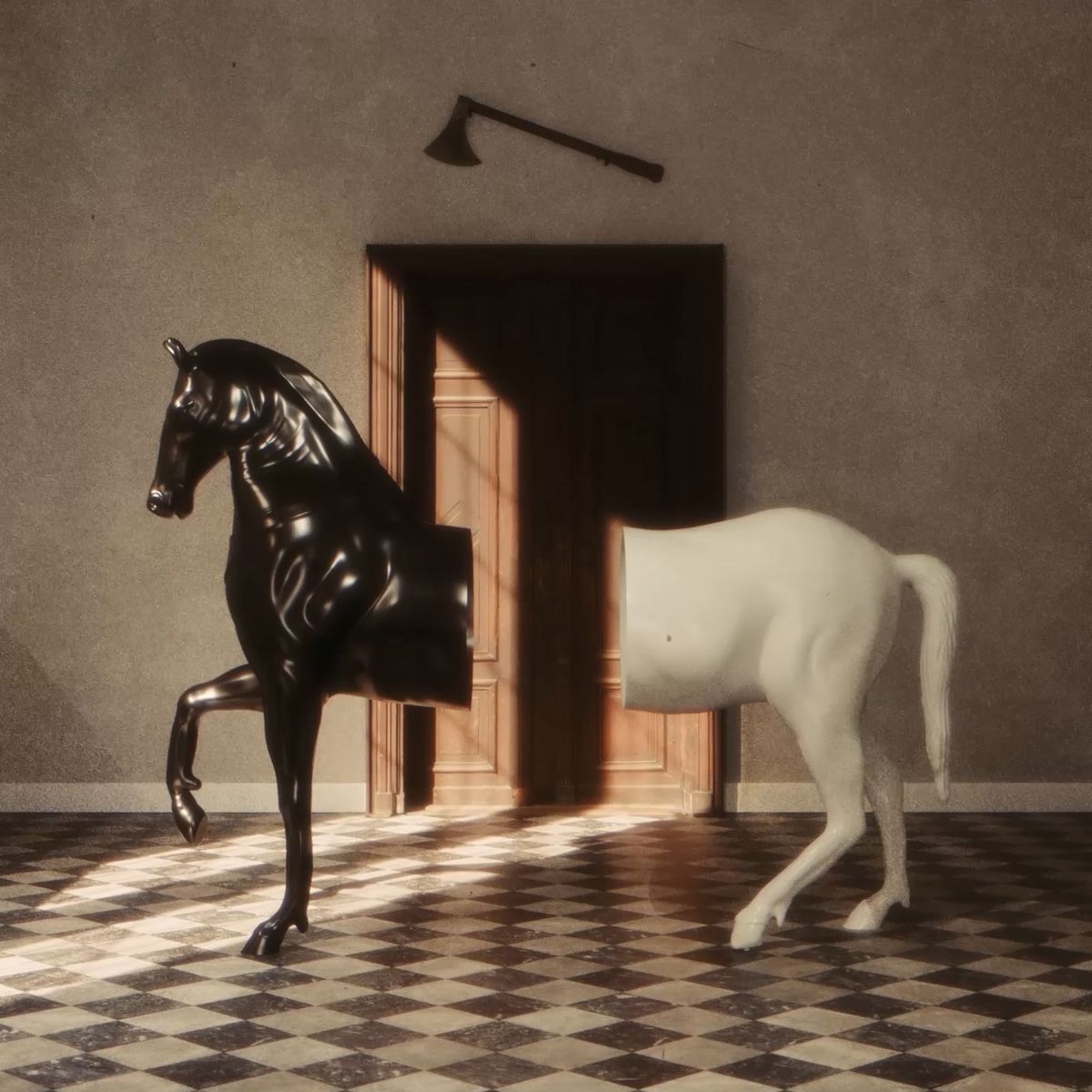 Black and white met - eternal bond, Standing opposed - until they don't. Buried the hatchet, but not forgot, Together forever - until they're not. The horse is dead, no need to beat. This is the end - until repeat.